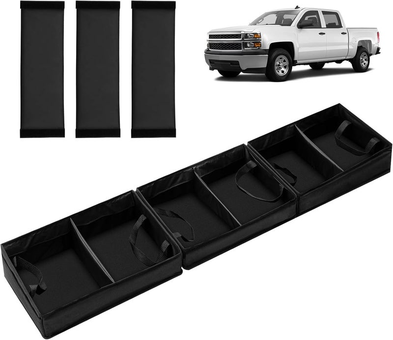 AUTOFIT Chevrolet Silverado 1500 2500 /GMC Sierra 2011-2025 Truck Under Bench Seat Storage with Removable Divider 600D Oxford Cloth, truck accessories Mesh Organizer - Image 1
